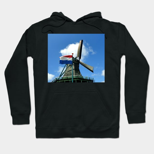 Dutch Windmill and Flag Hoodie by GenAumonier